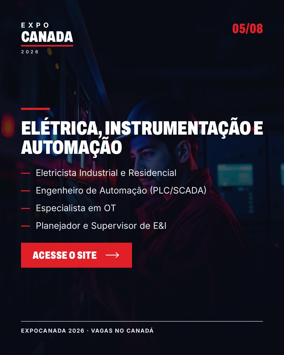 Vagas em el&eacute;trica e automa&ccedil;&atilde;o