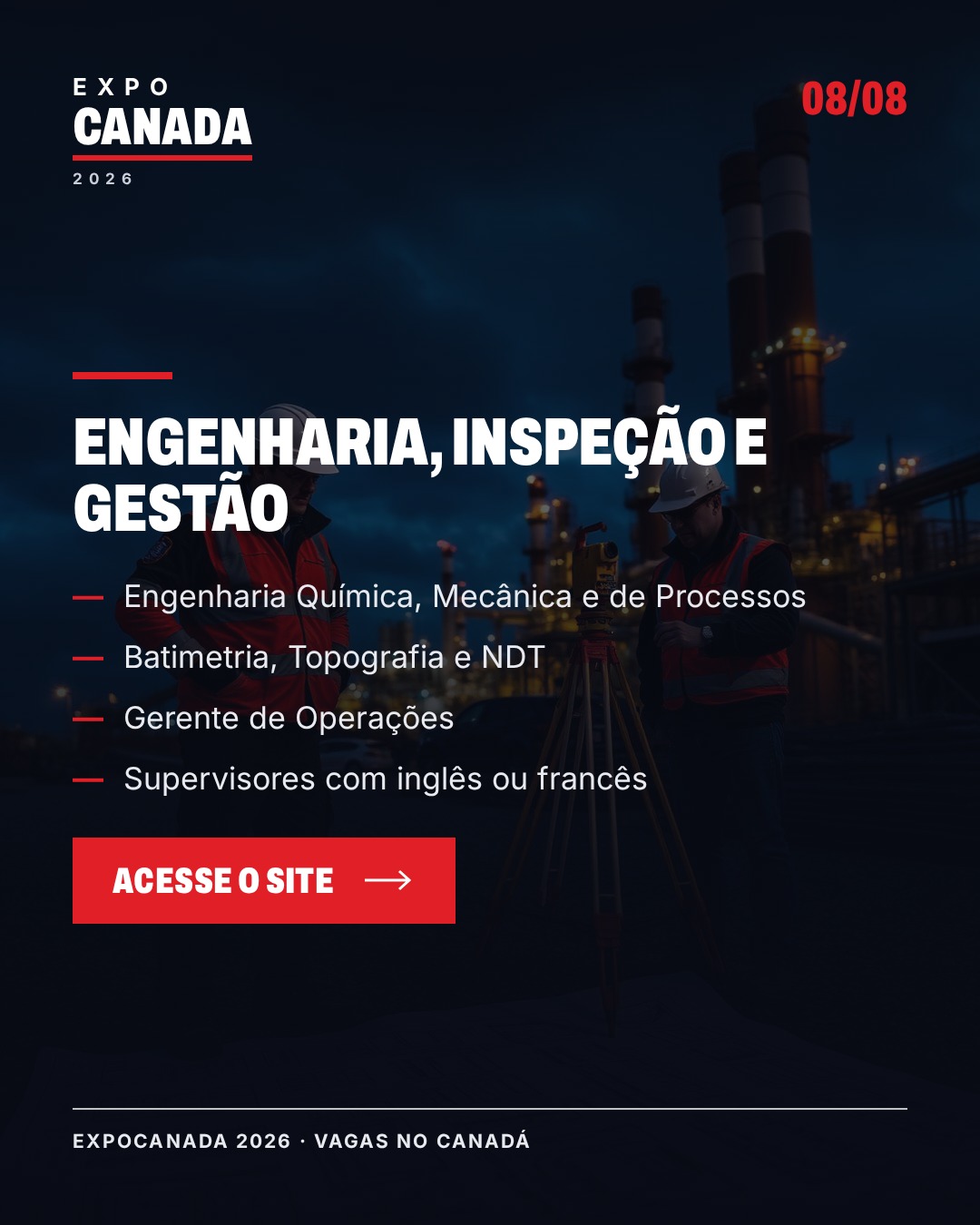 Vagas em engenharia e gest&atilde;o